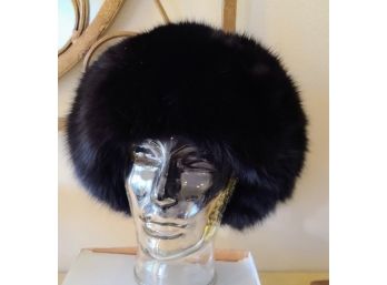 Black Genuine Fur Hat Made In Canada