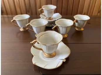 Set Of 6 Demitasse Cups And Saucers From Japan