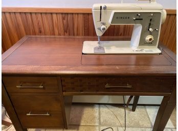 Sewing Machine Cabinet With Singer Sewing Machine