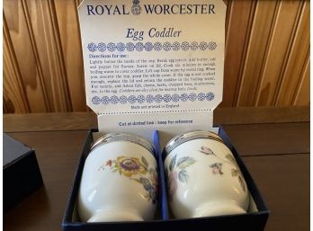 Royal Worcester Fine Porcelain Egg Coddlers New In Box