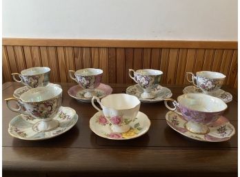 Tea Cup And Saucer Lot  Lipper & Mann Royal Halsey