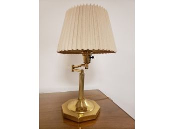 Brass Table Lamp With Adjustable Arm