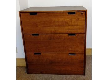 Three Drawer Wood Filing Cabinet (1 Of 3)