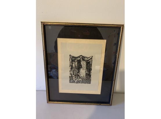 Vintage Chagall Lithograph Or Wood  Block Great Shape