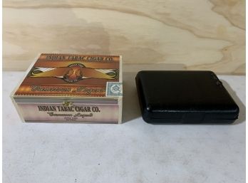 Travel Humidor And Cedar Cigar Box With Label