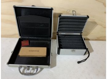 2 Cigar Travel Cases, Metal Very Strong Clean Inside