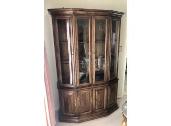 Vintage Ethan Allen Glass And Wood Hutch