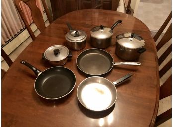Lot Of Kitchen Pots And Pans Including Farberware