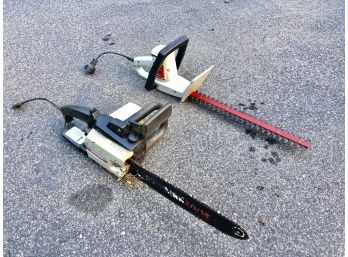 Pair Of Craftsman Electric Tools - Chainsaw And Limb Trimmer