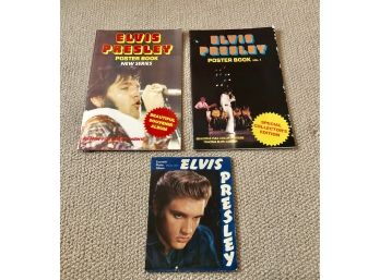 Set Of 3 Elvis Collectible Books Including Two Poster Books