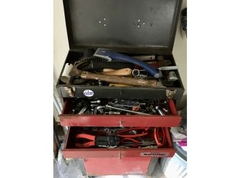 Vintage Metal Tool Chest And All Contents (Various Tools)