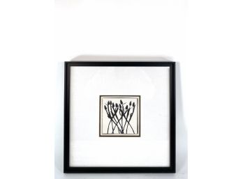 Abstract Print Matted And Framed Behind Glass