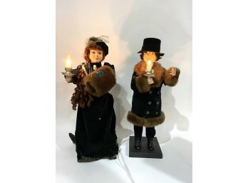 Traditions Animated Victorian Couple - Tested And Working