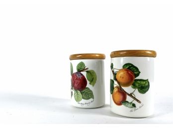 POMONA By Susan Williams - Potmeiron Lidded Jam Jars With Fruit Motif