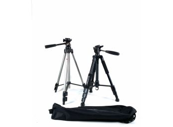 Pair Of Quick Release Camera Tripods - Zomei (with Bag) And Ambico