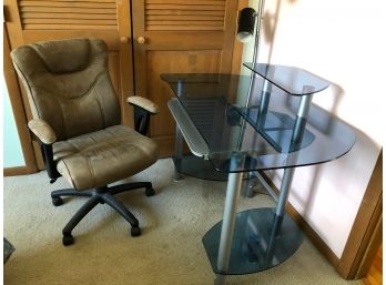 Modern Glass Desk And Office Chair