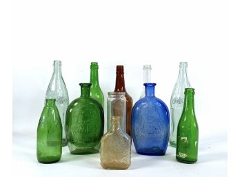 Vintage Glass Bottles Group