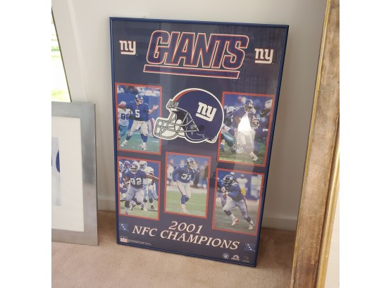 New York Giants 2001 NFC Champions Framed Poster Print