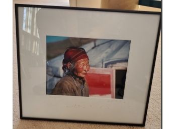 Framed And Matted Color Photo Of Mongolian Woman By Jim Spillane