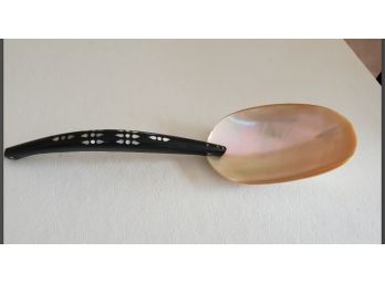 Beautiful Luminescent Mother Of Pearl Serving Spoon