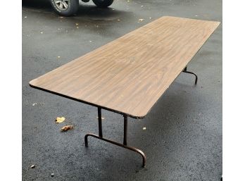 8 - Foot Long Wooden & Metal Folding Table