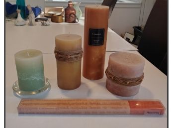 Assorted Lot Of 6 Unused & Attractive Candles