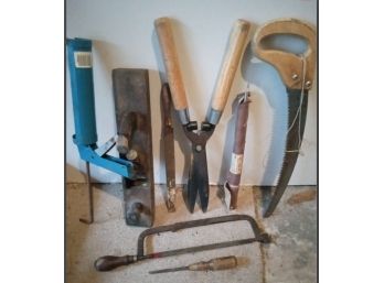 Assortment Of Eight Hand Tools For Around The House Chores