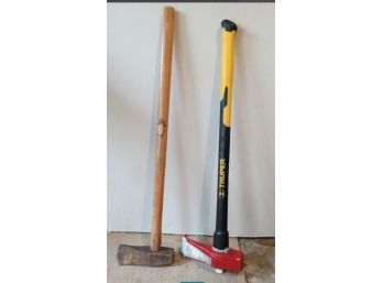 Two Splitting Axe / Mauls With Long Handles. One By Truper
