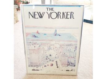 March 28, 1976 THE NEW YORKER FRAMED MAGAZINE COVER By Saul Steinberg