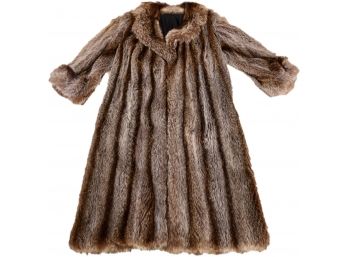 Long Ultra Luxurious Raccoon Fur Coat