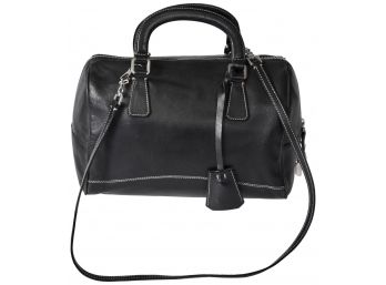 Prada Black Calf Leather Satchel Handbag