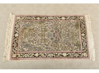 Hand-knotted Small Area Rug With Fringe
