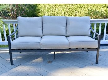 Apricity Outdoor Wicker And Aluminum Sofa With Sunbrella Cushions (Retail $3,500)