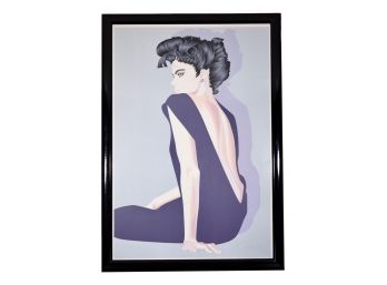 Signed Limited Edition Patrick Nagel (American, 1945 - 1984) Framed Lithograph