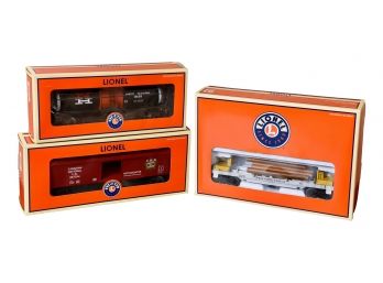 Set Of Three Lionel Cars (New Haven, Canadian National, And Pennsylvania)