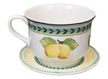 Villeroy & Boch French Garden Large Planter In The Form Of A Cup And Saucer