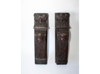 Beautiful Pair Of Carved Corbels