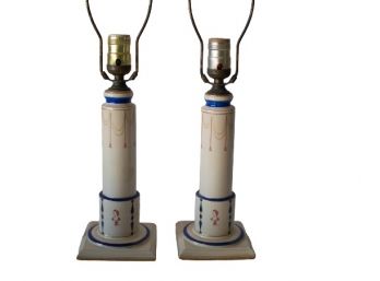 Vintage Column Style Lamps (2)