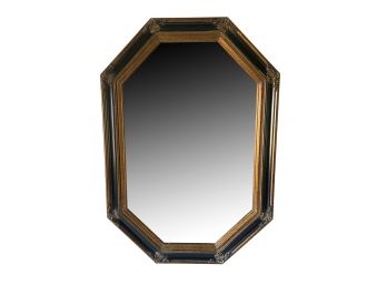 Beautiful Black & Gold Vintage Beveled Mirror