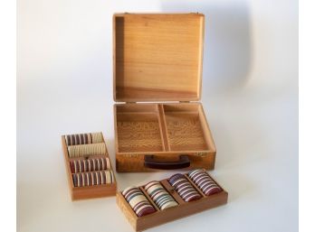 Vintage Travel Box-Poker Chips