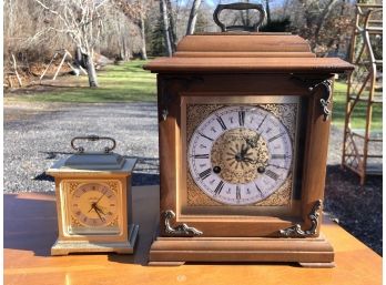 Clock Lot - Hamilton Watch Co And Seth Thomas Rapture Solid Brass Quartz