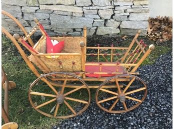 Victorian Baby Doll Buggy And 1950s Whitney Brothers Doll Crib