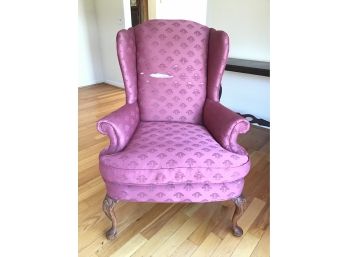 Reupholstery Project - Pretty Wing Chair - Sturdy But Needs TLC