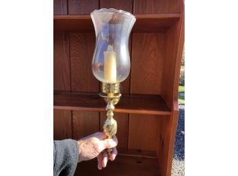 Single Brass Candle Sconce