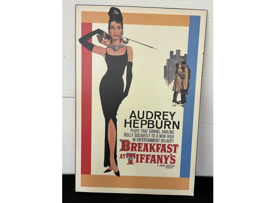 Reproduction Audrey Hepburn Print On Board