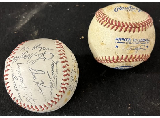 Two Baseballs- One Autographed