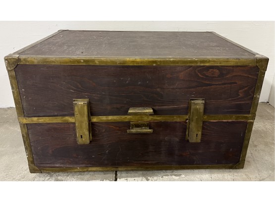 Brass Clad Wooden Storage Box