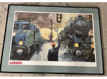 Framed Marklin Locomotive Print