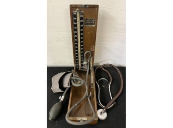 Vintage Blood Pressure Kit With Stethoscope