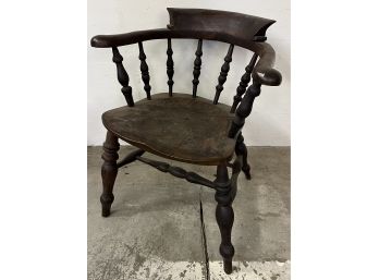 Very Nice Hardwood Antique Captain's Chair
